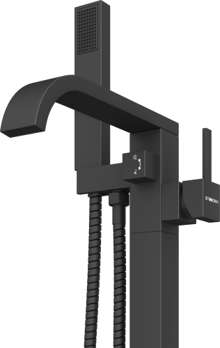 Напольный смеситель для ванны с душем STWORKI Эстерсунд S31080BK черный в Приморско-Ахтарске